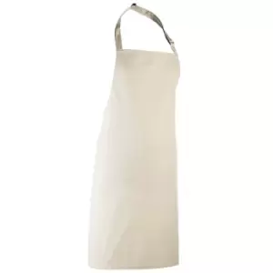 Premier 'colours' Bib Apron / Workwear (pack Of 2) (one Size, Natural)