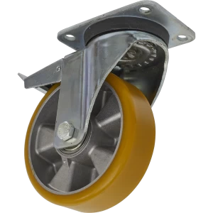 Sealey Swivel Plate Total Lock Castor Polyurethane 160mm
