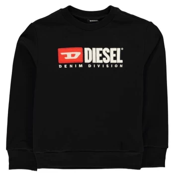 Diesel Junior Boys Division Crew Sweatshirt - Black
