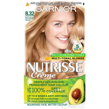 Garnier Nutrisse Permanent Hair Dye (Various Shades) - 8.32 Gold Pearl Blonde