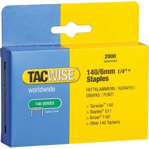 Tacwise 140 Staples 6mm Pack of 2000