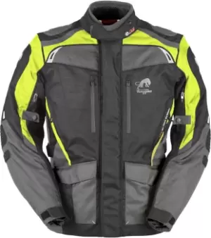 Furygan Apalaches Motorcycle Textile Jacket, black-grey-yellow Size M black-grey-yellow, Size M
