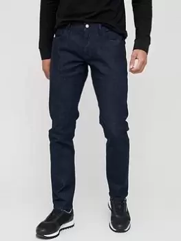 Armani Exchange J13 Slim Fit Raw Jeans - Indigo , Indigo, Size 32, Length Regular, Men