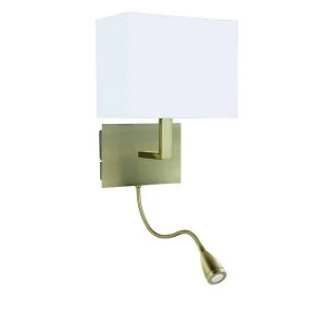 1 Light Flexible Indoor Wall Light Antique Brass, E27