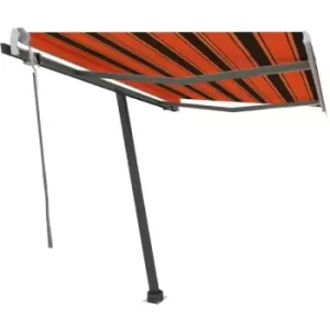 Vidaxl - Freestanding Manual Retractable Awning 350x250cm Orange/Brown Multicolour