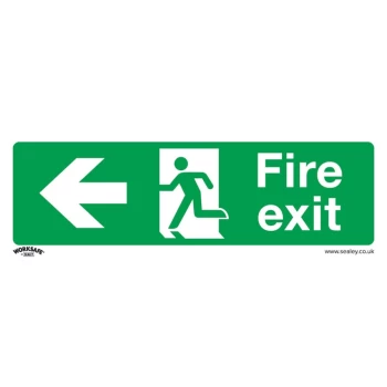 Safety Sign - Fire Exit (Left) - Self-Adhesive Vinyl