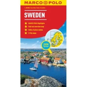 Sweden Map by Marco Polo (Sheet map, folded, 2013)