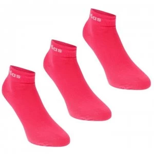 adidas Essentials Ankle 3 Pack Socks - Pink/White