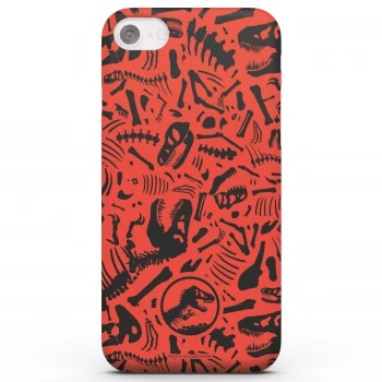 Jurassic Park Red Pattern Phone Case for iPhone and Android - Samsung S10 - Snap Case - Matte
