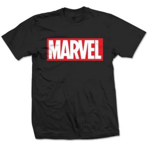 Marvel Comics - Box Logo Unisex Small T-Shirt - Black