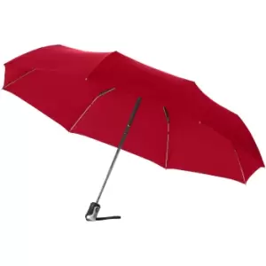 Bullet 21.5" Alex 3-Section Auto Open And Close Umbrella (One Size) (Red)