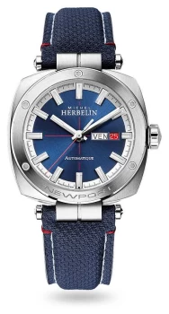 Michel Herbelin Newport Heritage Automatic Blue Leather Watch