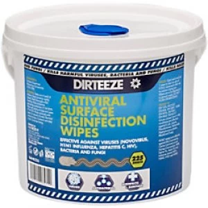 Dirteeze Anti-Viral Surface Disinfection Wipes Bucket 225 Sheets
