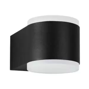 Charlottetown 2 Light Outdoor Up Down Wall Lamp Black Aluminium, LED 2x4W 943Lm 3000K IP54 - Merano