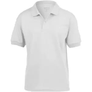 Gildan DryBlend Childrens Unisex Jersey Polo Shirt (S) (White)