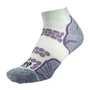 1000 Mile Lite Anklet Sock Ladies (Recycled) Silver/Purple Small