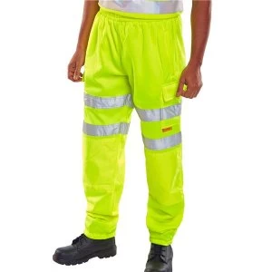 BSeen High Visibility XXXXLarge Safety Trousers Saturn Yellow