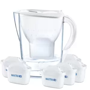 BRITA Marella Water Filter Jug 6 Month Pack - 2.4L White
