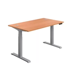 Economy Sit Stand Desk 1200 X 800 Beech-Silver
