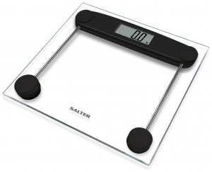 Salter Compact Glass Electronic Bathroom Scales 9208 BK3R