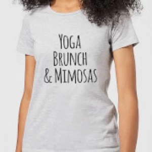 Yoga Brunch and Mimosas Womens T-Shirt - Grey - 3XL