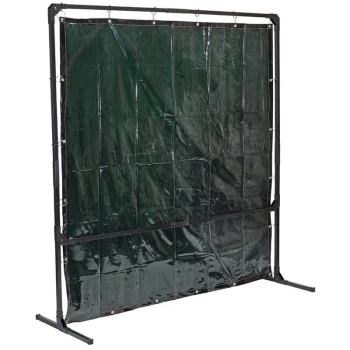 28406 Welding Curtain with Metal Frame, 6' x 6' - Draper