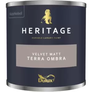 Dulux Heritage Velvet Matt Terra Ombra Matt Emulsion Paint 125ml