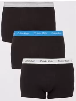 Calvin Klein Big & Tall 3pk Low Rise Trunks - Black, Size 2XL, Men