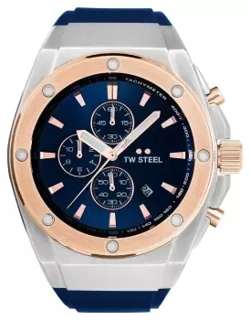 TW Steel CE4105 Mens CEO Tech Blue Dial Two Tone Blue Watch