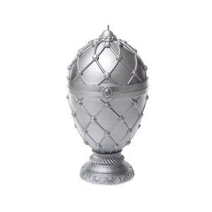 Silver Faberge Egg Large Candle