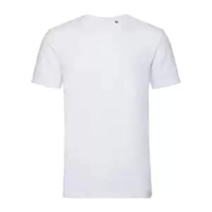 Russell Mens Authentic Pure Organic T-Shirt (L) (White)