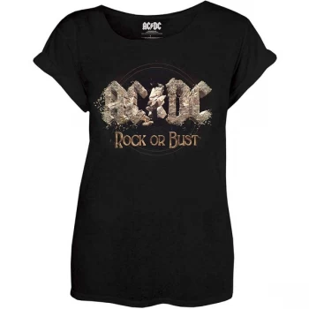 AC/DC - Rock or Bust Ladies X-Large T-Shirt - Black