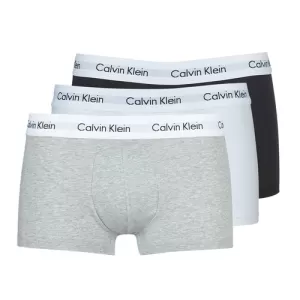 Calvin Klein Mens 3 Pack Trunk Boxer Shorts - Black/White/Grey - L