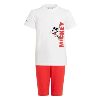 adidas Disney Mickey Mouse Summer Set Kids - White / Vivid Red