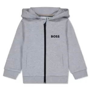 Boss Boy's Small Logo Zip Hoodie - Grey