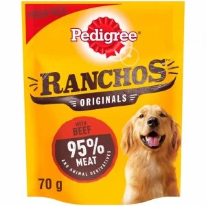 Pedigree Ranchos with Beef Dog Treats 70g
