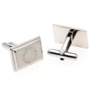 Chelsea FC Stainless Steel Cufflinks (One Size) (Silver)