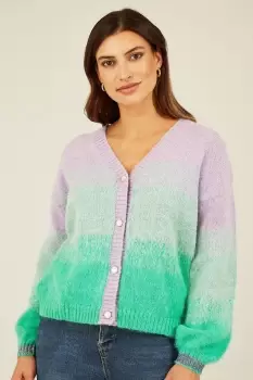 Green Ombre Relaxed Cardigan