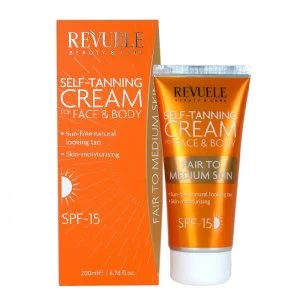 Revuele Self-Tanning Cream Fair to Medium Skin SPF 15 200ml
