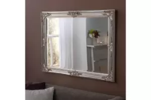 Decorative Silver Mirror 104 x 74cm