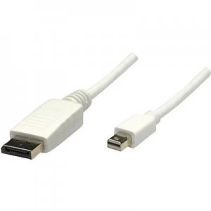 Manhattan DisplayPort Cable 3m White [1x Mini DisplayPort plug - 1x DisplayPort plug]