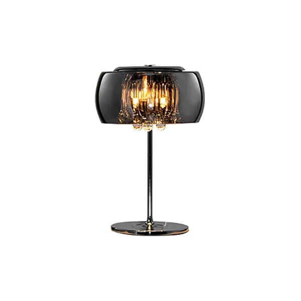 Vapore Modern 3 Light Glass Table Lamp Chrome