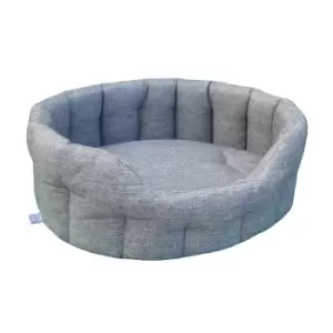 P&L Premium Oval Basket Weave Medium Softee Bed - Grey