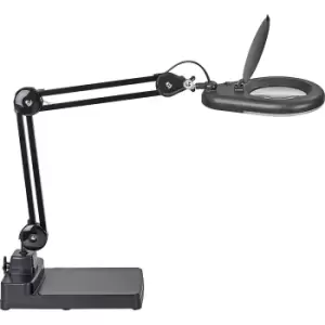 MAUL MAULviso LED magnifying lamp, arm length 310 mm, with base, black