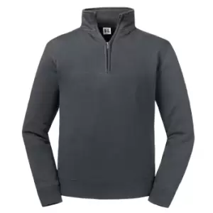 Russell Mens Authentic Quarter Zip Sweatshirt (S) (Convoy Grey)