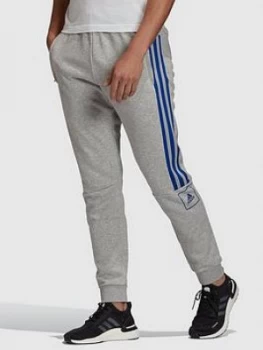 Adidas 3 Stripe Pants - Medium Grey Heather, Size S, Men