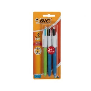 BIC 4 Colours Original Ballpoint Pen Blister 2+1 Free 4 Colour Fashion