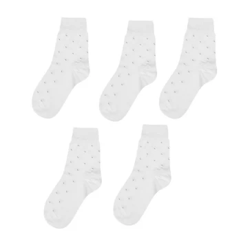 Giorgio 5 Pack Crew Socks Mens - White