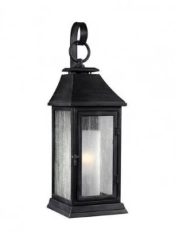 1 Light Outdoor Small Wall Lantern Light Weathered Zinc IP44, E27