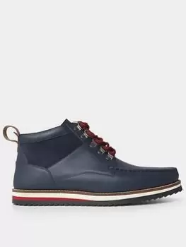Joe Browns Drifter Leather And Suede Boot - Navy, Size 7, Men